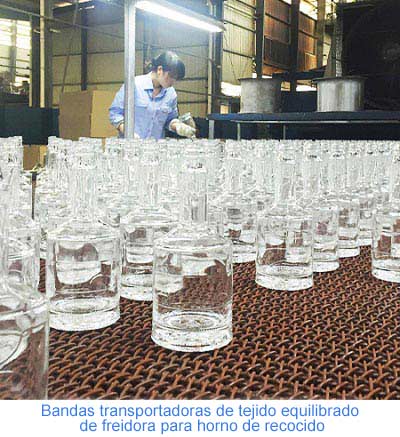 Bandas transportadoras de tejido equilibrado de freidora para horno de recocido Bandas transportadoras de tejido equilibrado de freidora para horno de recocido
